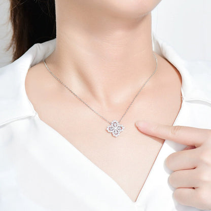 [Charm Aries Jewelry]LOOP NECKLACE FULL MOTIF DIAMOND 16MM MULTIPLE COLORS