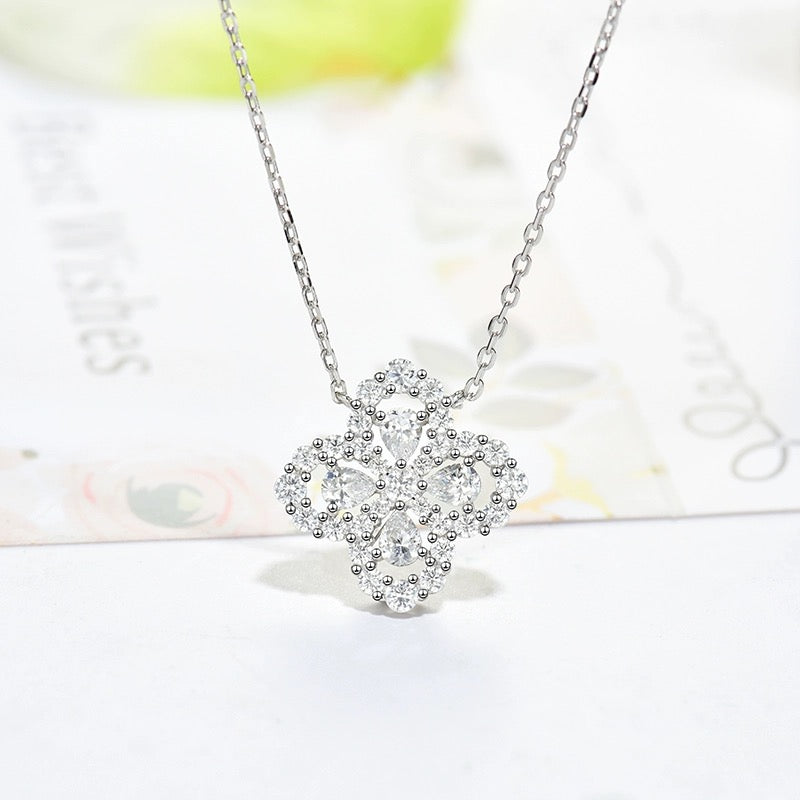 [Charm Aries Jewelry]LOOP NECKLACE FULL MOTIF DIAMOND 16MM MULTIPLE COLORS