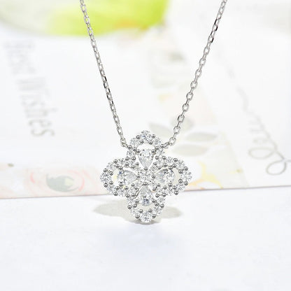 [Charm Aries Jewelry]LOOP NECKLACE FULL MOTIF DIAMOND 16MM MULTIPLE COLORS
