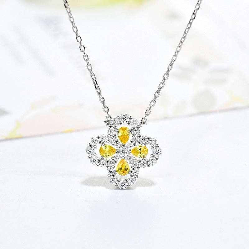 [Charm Aries Jewelry]LOOP NECKLACE FULL MOTIF DIAMOND 16MM MULTIPLE COLORS