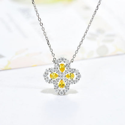 [Charm Aries Jewelry]LOOP NECKLACE FULL MOTIF DIAMOND 16MM MULTIPLE COLORS