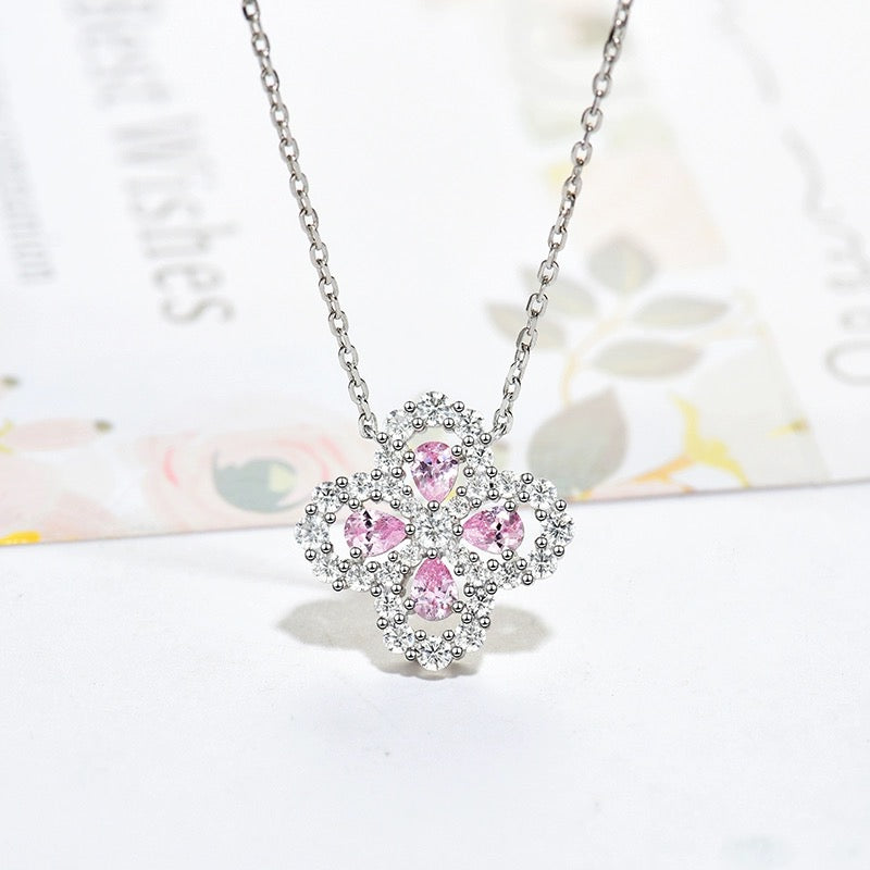 [Charm Aries Jewelry]LOOP NECKLACE FULL MOTIF DIAMOND 16MM MULTIPLE COLORS