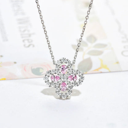 [Charm Aries Jewelry]LOOP NECKLACE FULL MOTIF DIAMOND 16MM MULTIPLE COLORS