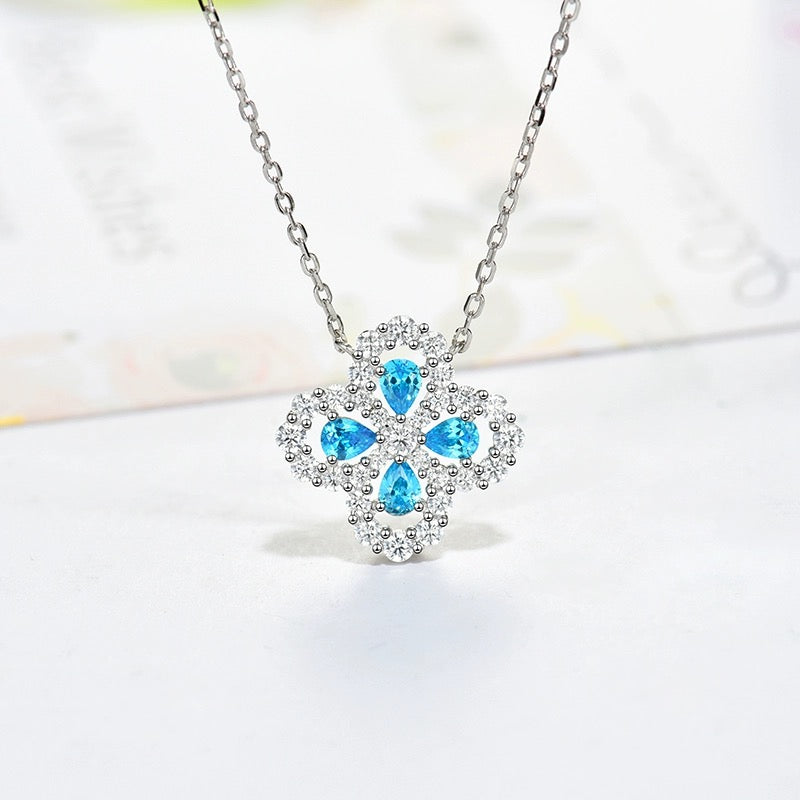[Charm Aries Jewelry]LOOP NECKLACE FULL MOTIF DIAMOND 16MM MULTIPLE COLORS