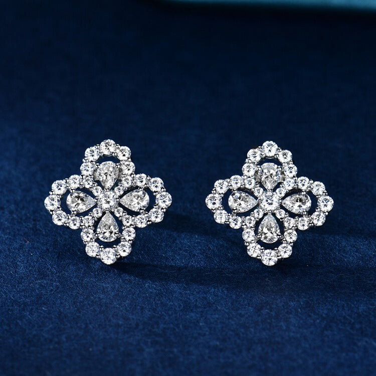 [Charm Aries Jewelry]LOOP EARRINGS FULL MOTIF DIAMOND 16MM