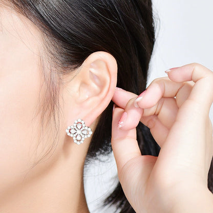 [Charm Aries Jewelry]LOOP EARRINGS FULL MOTIF DIAMOND 16MM