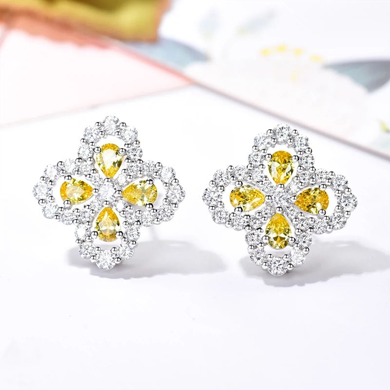 [Charm Aries Jewelry]LOOP EARRINGS FULL MOTIF DIAMOND 16MM