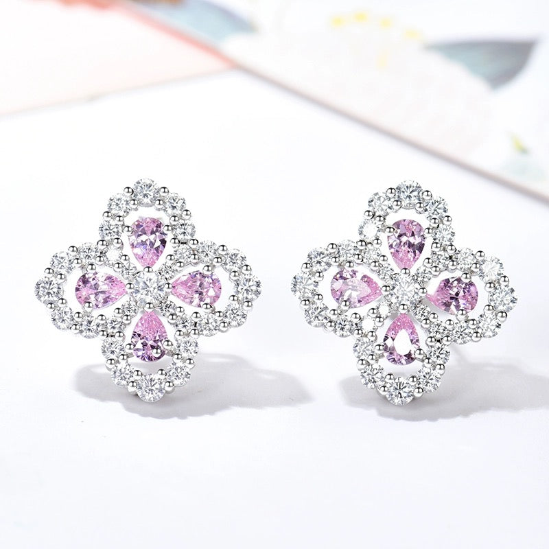 [Charm Aries Jewelry]LOOP EARRINGS FULL MOTIF DIAMOND 16MM