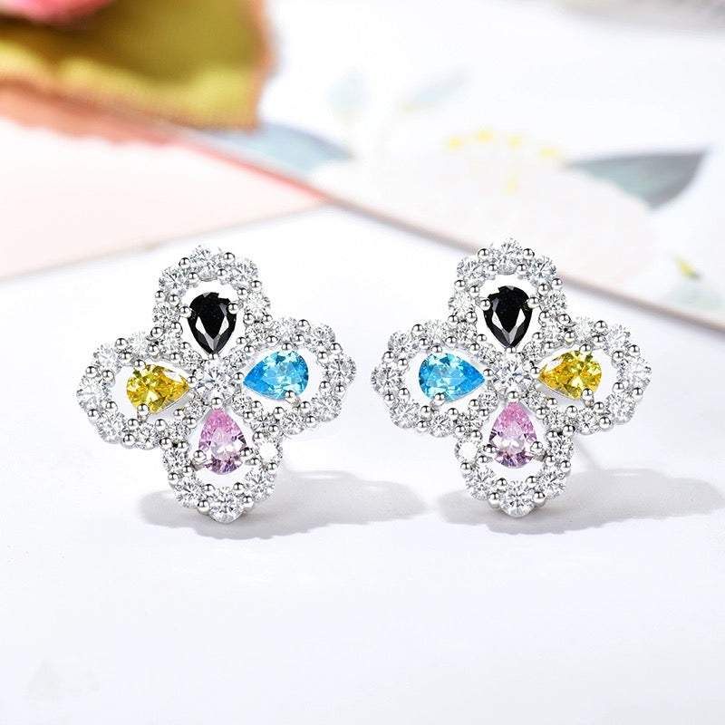 [Charm Aries Jewelry]LOOP EARRINGS FULL MOTIF DIAMOND 16MM