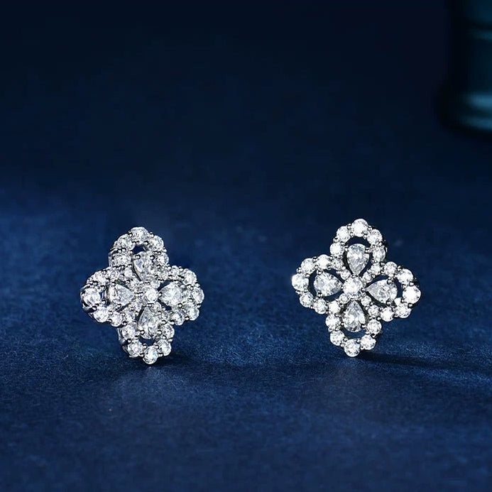 [Charm Aries Jewelry]LOOP EARRINGS FULL MOTIF DIAMOND 16MM