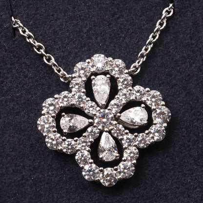 [Charm Aries Jewelry]LOOP NECKLACE FULL MOTIF DIAMOND 16MM MULTIPLE COLORS