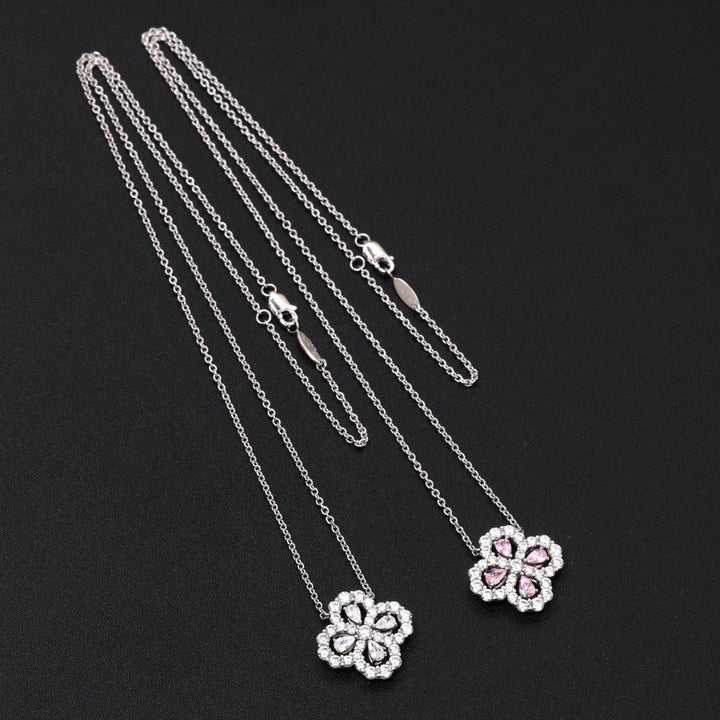 [Charm Aries Jewelry]LOOP NECKLACE FULL MOTIF DIAMOND 16MM MULTIPLE COLORS