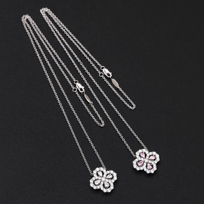 [Charm Aries Jewelry]LOOP NECKLACE FULL MOTIF DIAMOND 16MM MULTIPLE COLORS