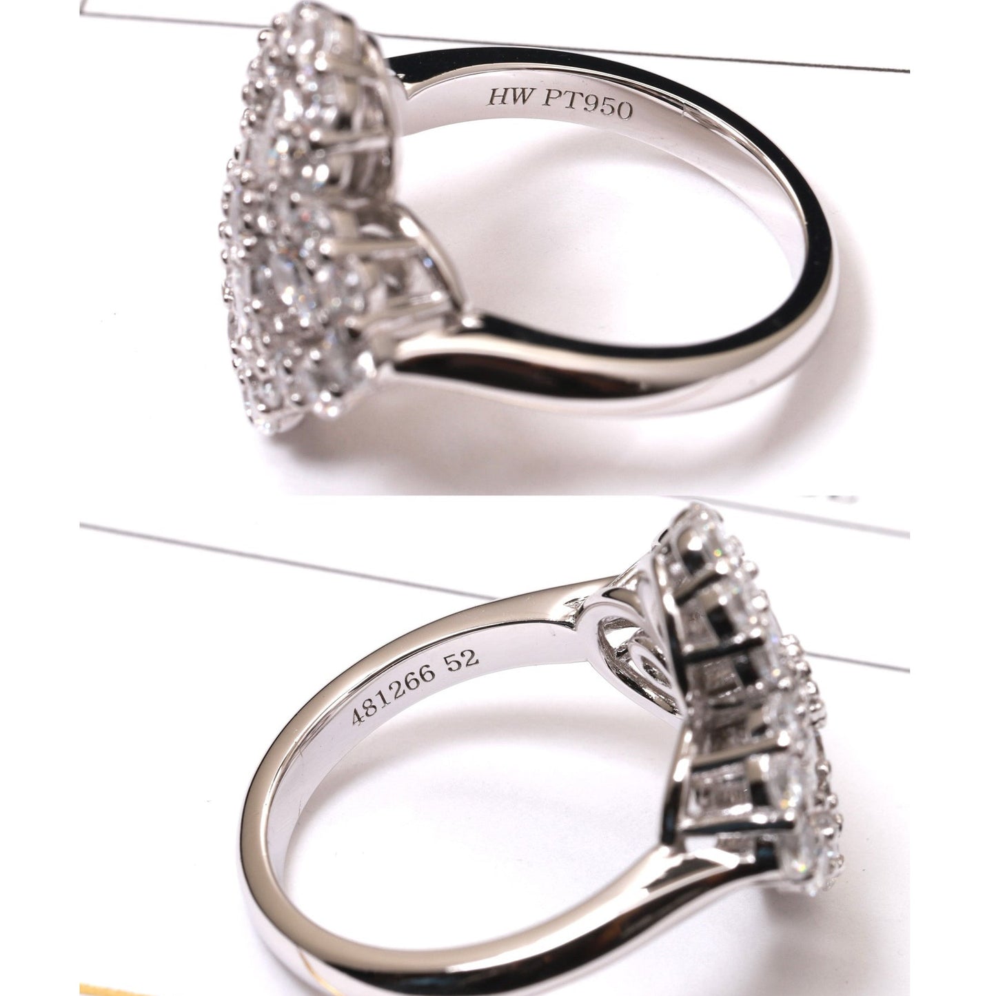 [Charm Aries Jewelry]LOOP RING FULL MOTIF DIAMOND 16MM SILVE