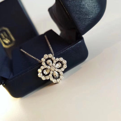 [Charm Aries Jewelry]LOOP NECKLACE FULL MOTIF DIAMOND 16MM MULTIPLE COLORS