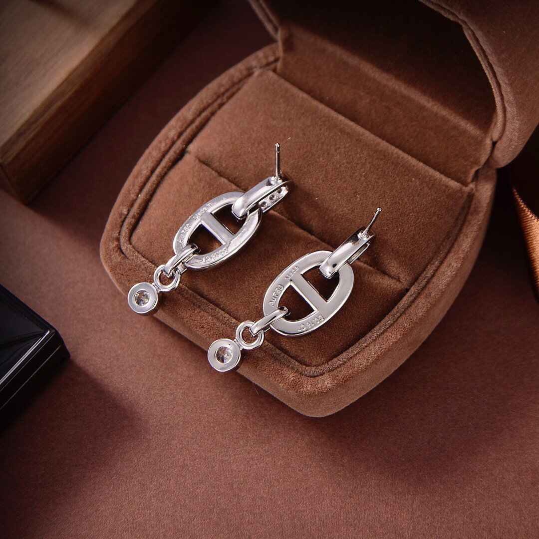 [Charm Aries Jewelry]HM CHAINE DIAMOND EARRINGS