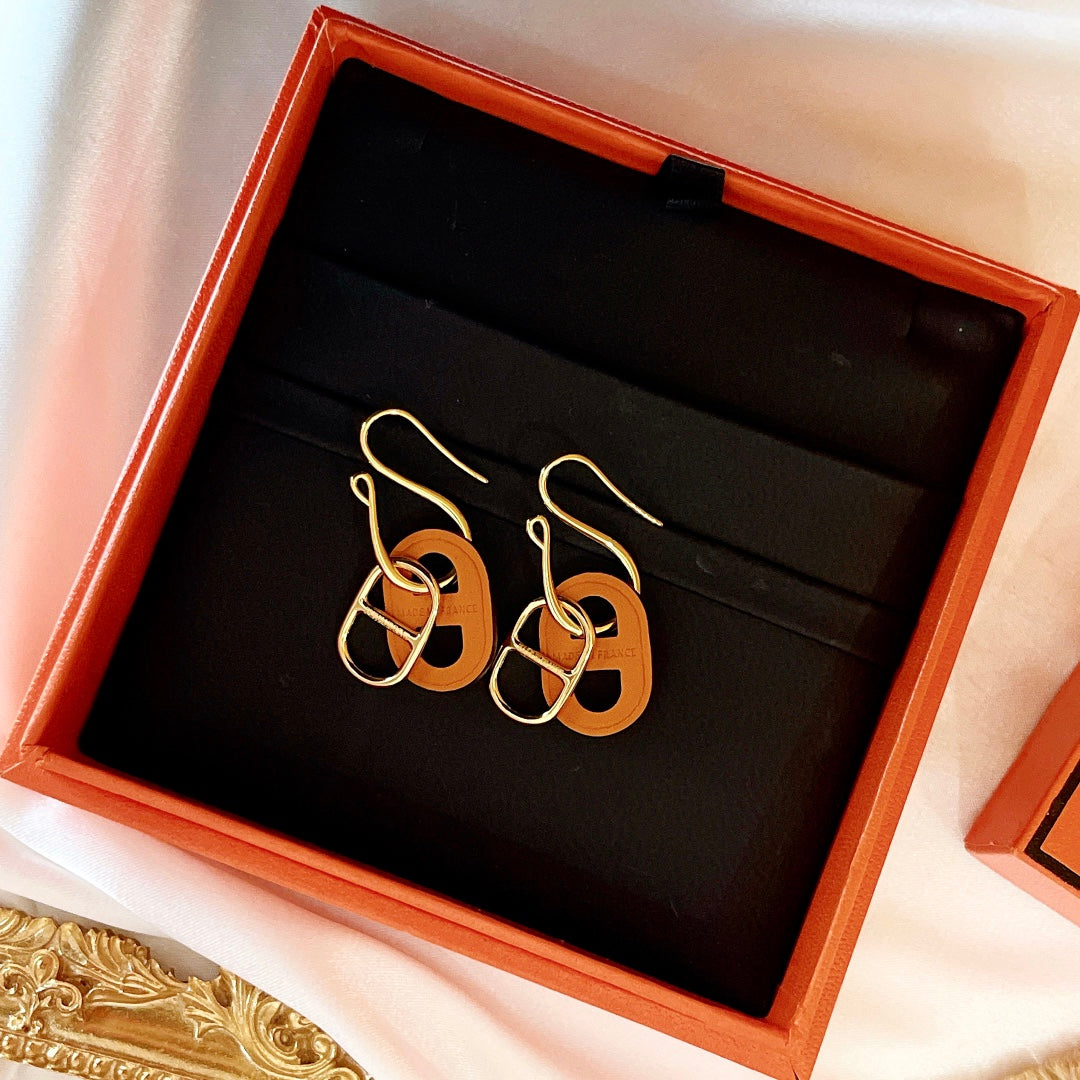 [Charm Aries Jewelry]HM O'MAILLON GOLD EARRINGS