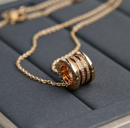 [Charm Aries Jewelry]ZERO 1 PINK GOLD DIAMOND NECKLACE
