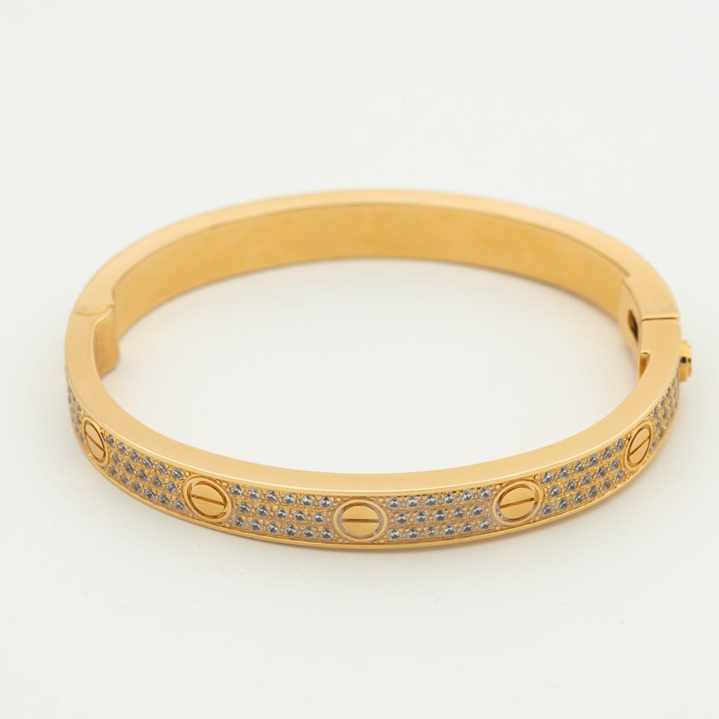 [Charm Aries Jewelry]LOVE BRACELET 6.1MM DIAMOND-PAVED