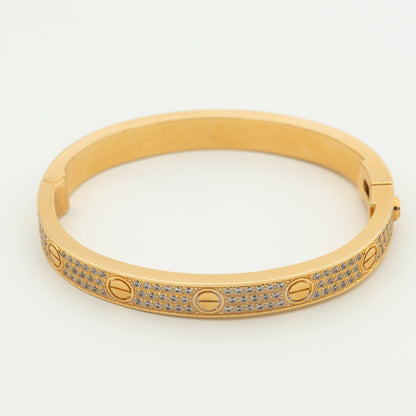 [Charm Aries Jewelry]LOVE BRACELET 6.1MM DIAMOND-PAVED