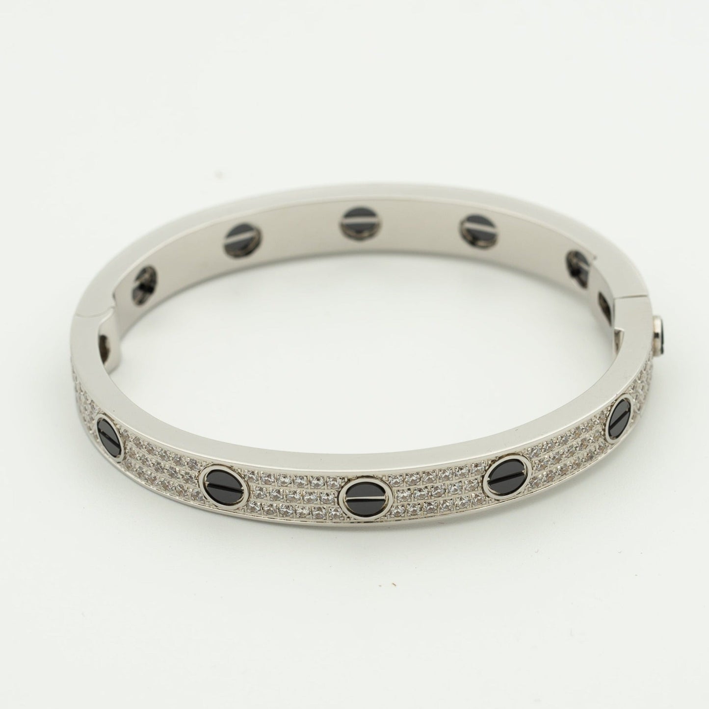 [Charm Aries Jewelry]LOVE BRACELET 6.1MM DIAMOND-PAVED CERAMIC