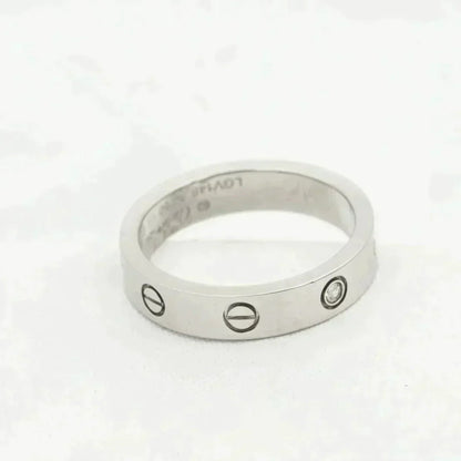 [Charm Aries Jewelry]LOVE RING 4MM 1 DIAMOND SILVER