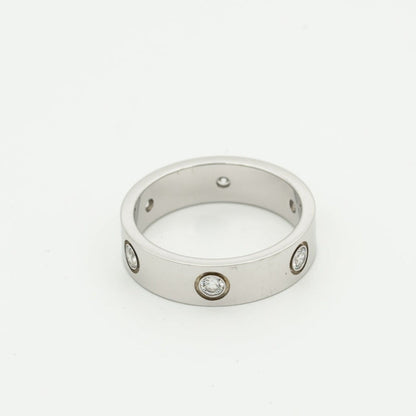[Charm Aries Jewelry]LOVE RING 5.5MM 6 DIAMONDS SILVER