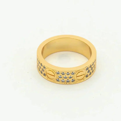 [Charm Aries Jewelry]LOVE RING 5.5MM DIAMONDS PAVED
