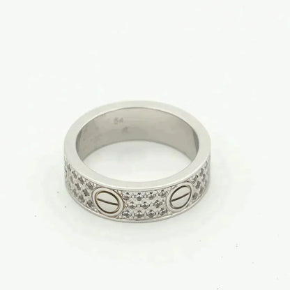 [Charm Aries Jewelry]LOVE RING 5.5MM DIAMONDS PAVED