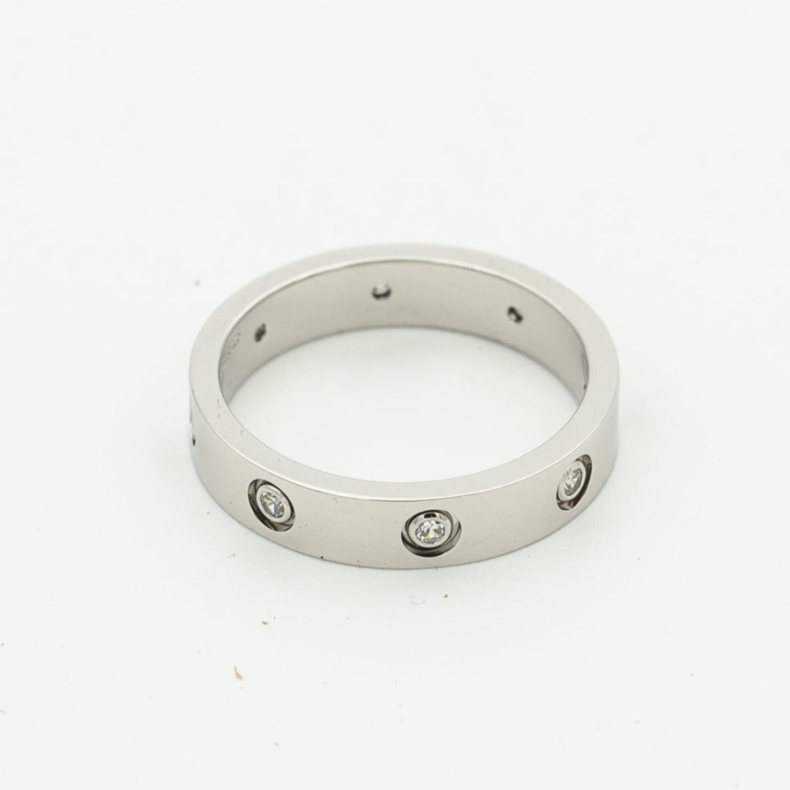 [Charm Aries Jewelry]LOVE RING 3.6MM 8 DIAMONDS