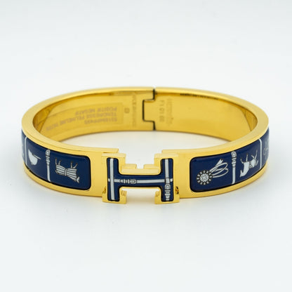 [Charm Aries Jewelry]H BRACELET BLUE CERAMIC