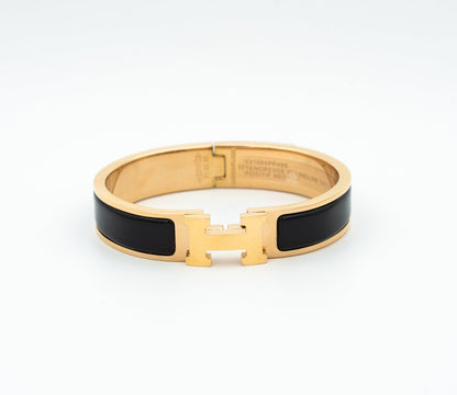 [Charm Aries Jewelry]H BLACK BRACELET