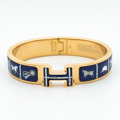 [Charm Aries Jewelry]H BRACELET BLUE CERAMIC