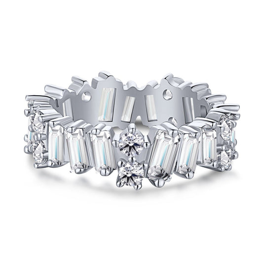 [Charm Aries Jewelry]Delicate Multi Shape Tennis Ring