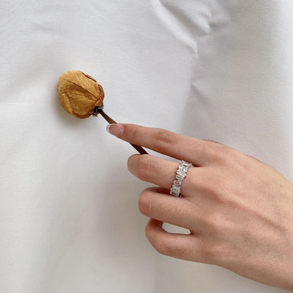 [Charm Aries Jewelry]Delicate Multi Shape Tennis Ring