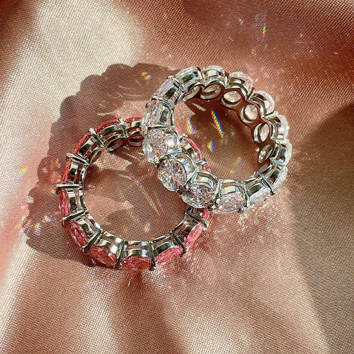[Charm Aries Jewelry]Dainty Elongated Cushion Cut Tennis Ring