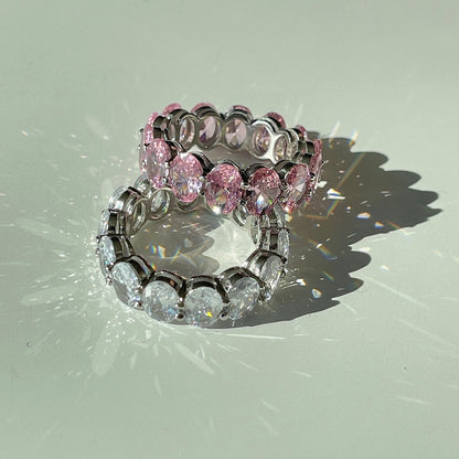 [Charm Aries Jewelry]Dainty Elongated Cushion Cut Tennis Ring