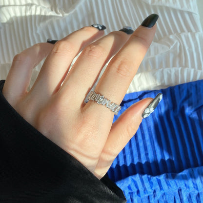 [Charm Aries Jewelry]Delicate Multi Shape Tennis Ring