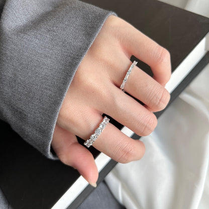 [Charm Aries Jewelry]Eternity Round Cut Tennis Ring