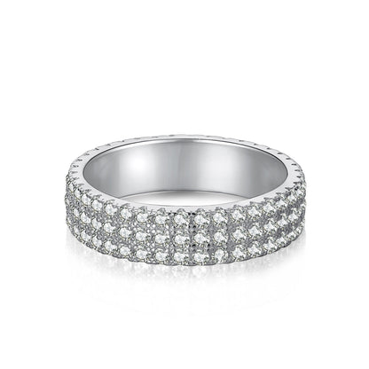 [Charm Aries Jewelry]Dainty Round Cut Tennis Ring