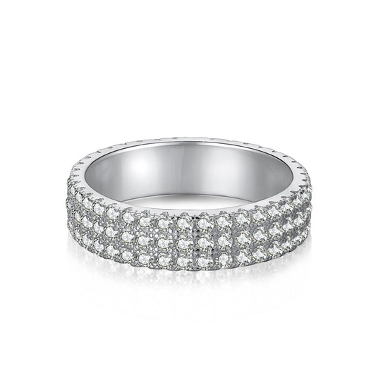 [Charm Aries Jewelry]Dainty Round Cut Tennis Ring