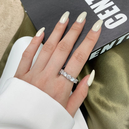 [Charm Aries Jewelry]Gorgeous Round Cut Tennis Ring