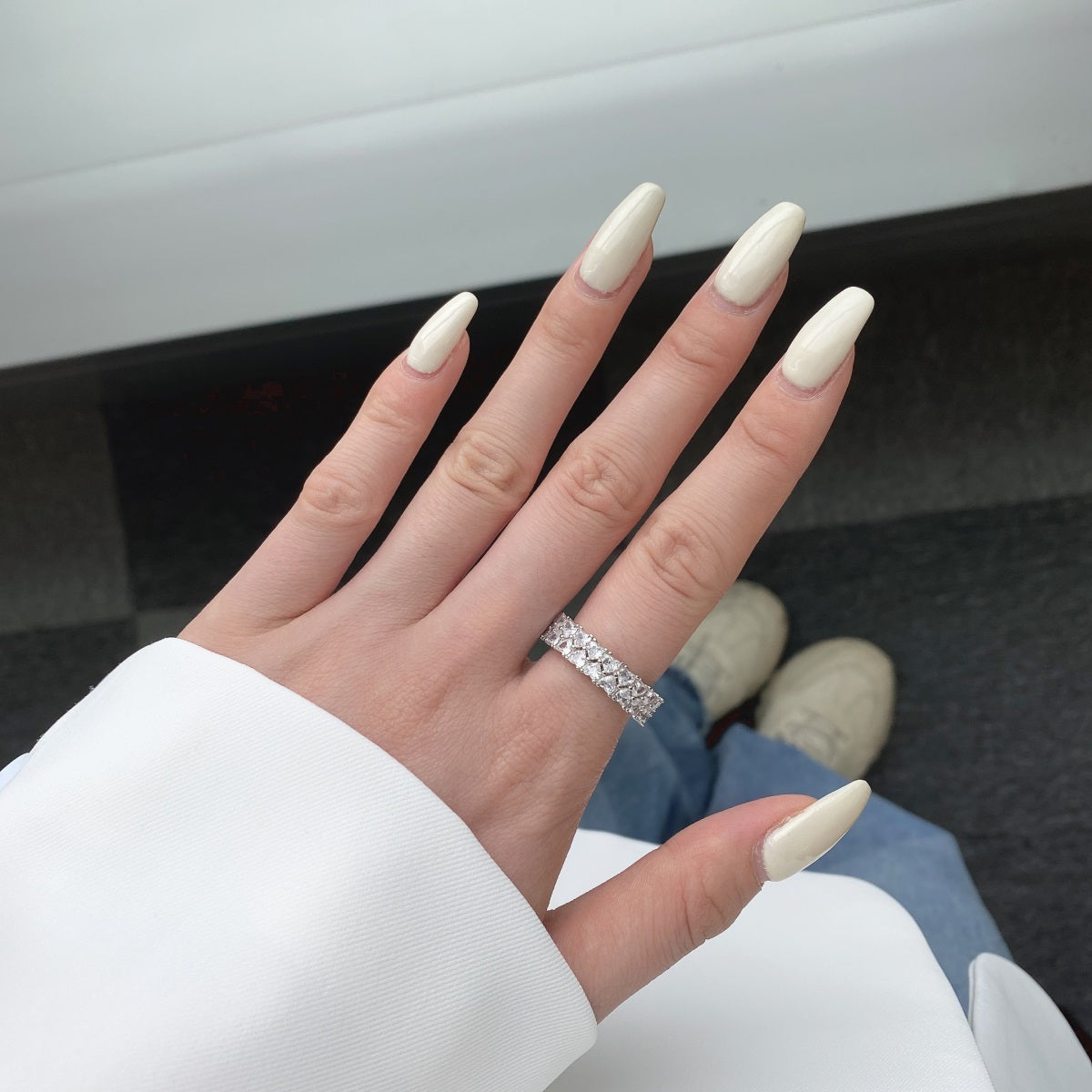 [Charm Aries Jewelry]Sparkling Full Heart Ring