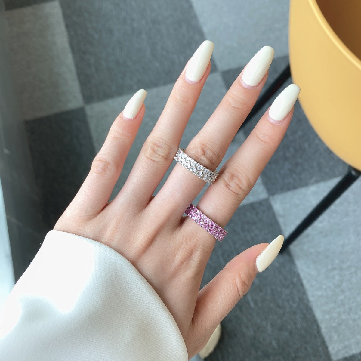 [Charm Aries Jewelry]Sparkling Full Heart Ring