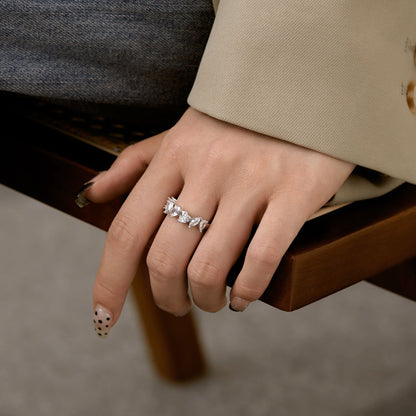[Charm Aries Jewelry]Delicate Multi Cut Ring