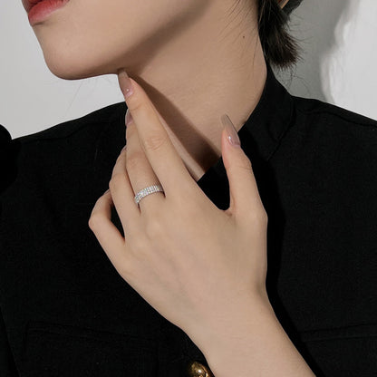 [Charm Aries Jewelry]Dainty Round Cut Tennis Ring