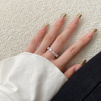 [Charm Aries Jewelry]Exquisite Pear Cut Tennis Ring