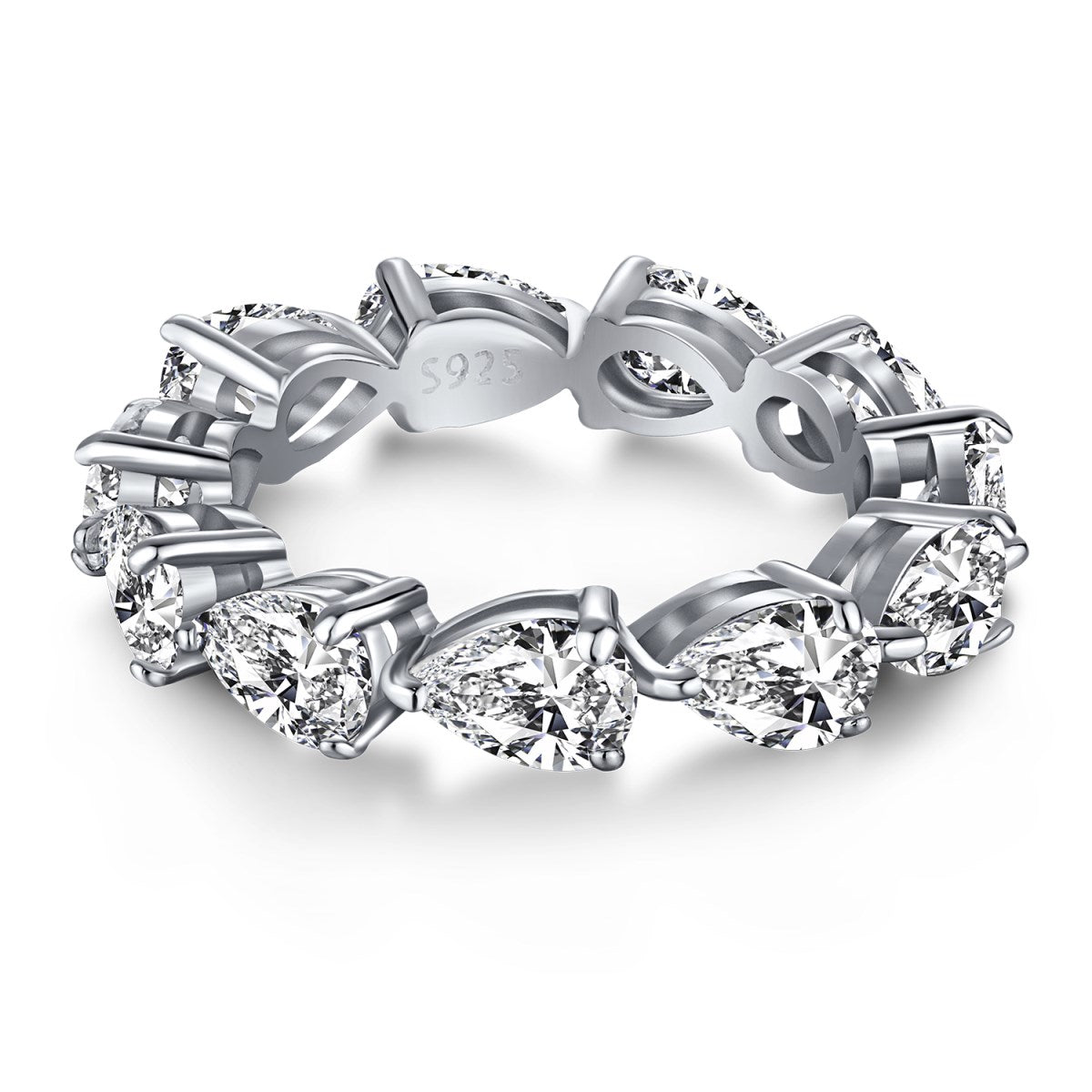 [Charm Aries Jewelry]Exquisite Pear Cut Tennis Ring