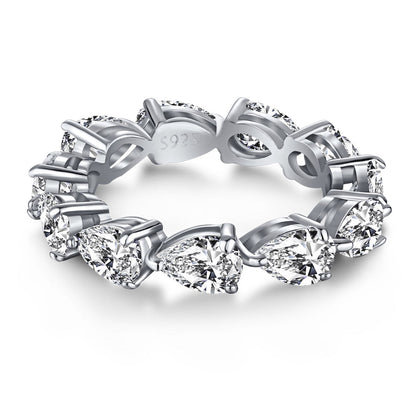 [Charm Aries Jewelry]Exquisite Pear Cut Tennis Ring