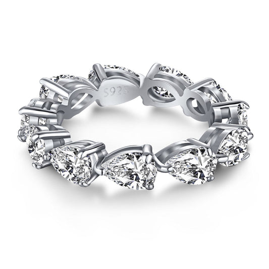 [Charm Aries Jewelry]Exquisite Pear Cut Tennis Ring